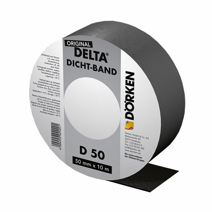 Лента Delta-Dicht Band DB 50 уплотнительная самоклеящаяся из битум-каучука для контробрешетки (10мх50мм)